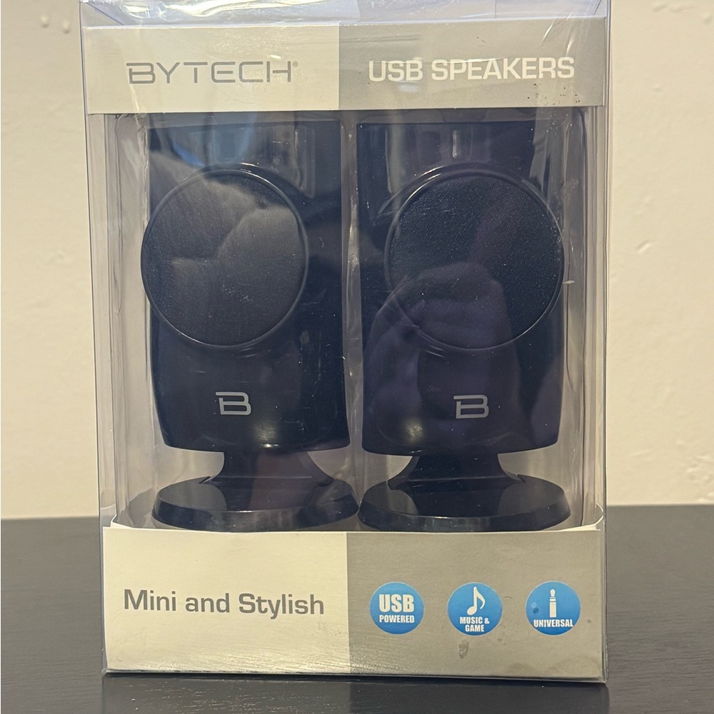 Black USB Speakers for home or office - New